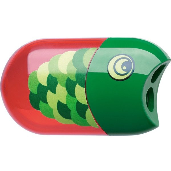 FABER-CASTELL Doppelspitzdose Fisch inkl. Radierer