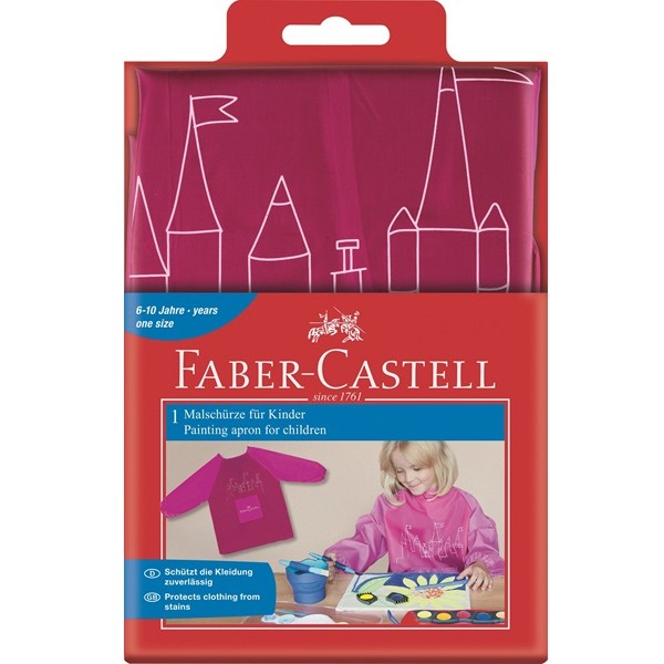 FABER-CASTELL Malschürze für Kinder Farbe rot/orange