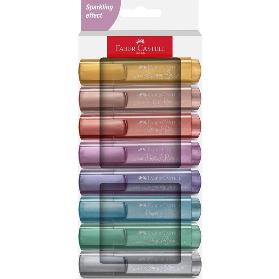 FABER-CASTELL Textmarker TL 46 Metallic 8er Kartonetui