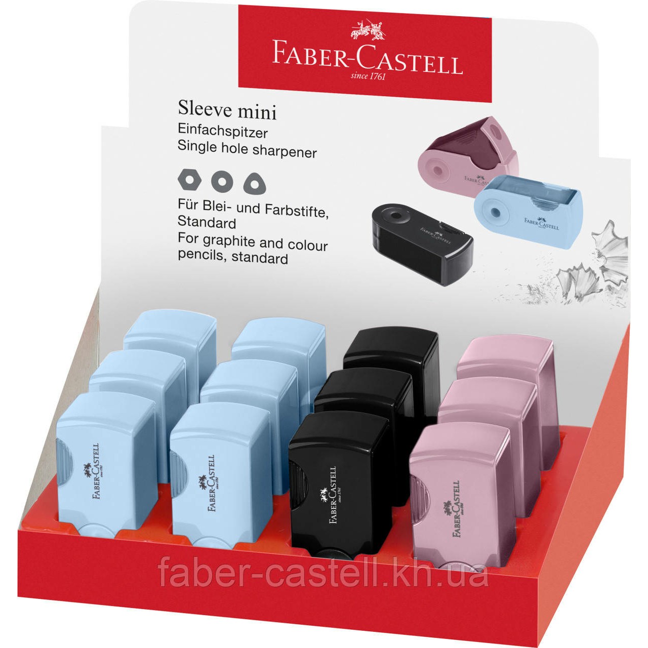 FABER-CASTELL Spitzdose Sleeve Mini New Harmony Farben