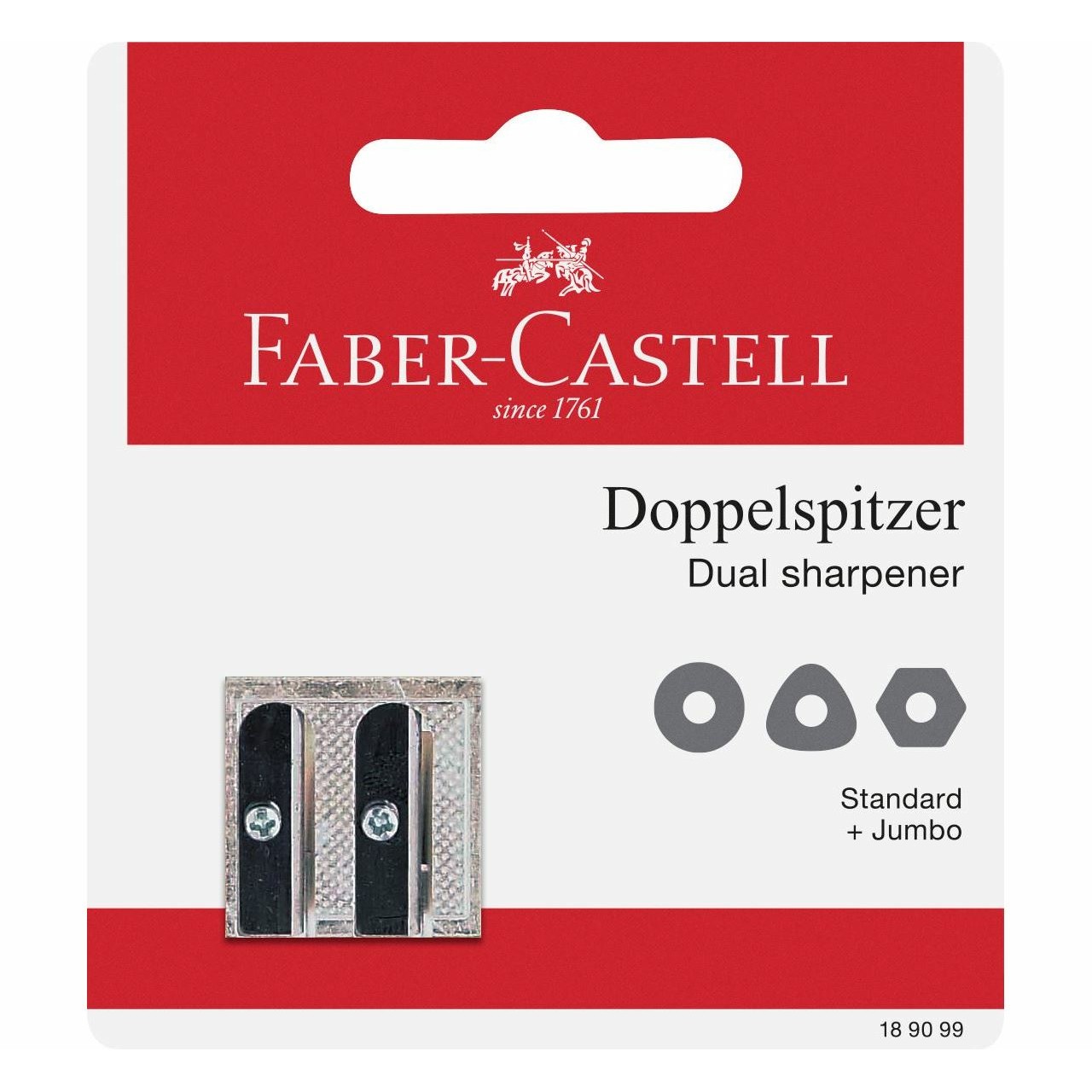 FABER-CASTELL Metalldoppelspitzer Blisterkarte