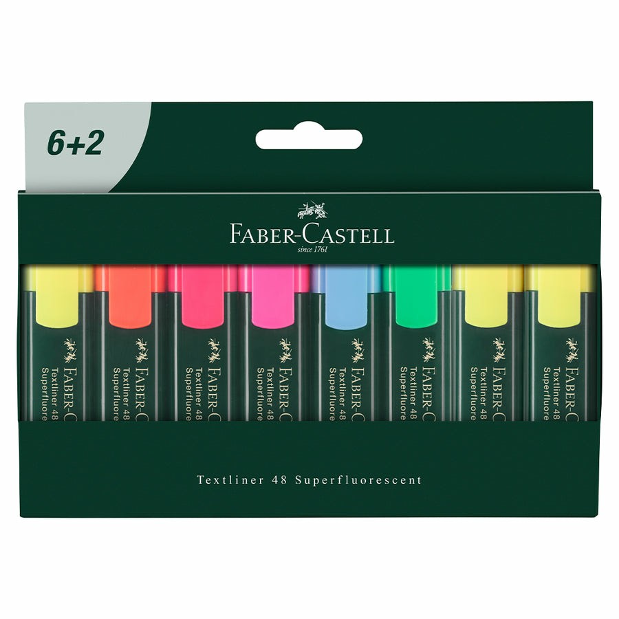 FABER-CASTELL Textmarker TL 48 8er Kartonetui