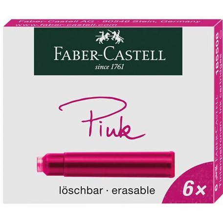 FABER-CASTELL Tintenpatronen Standard pink 6er 10Stk