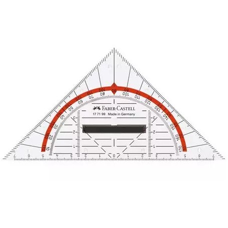 FABER-CASTELL Geometrie-Dreieck klein mit Griff 14cm