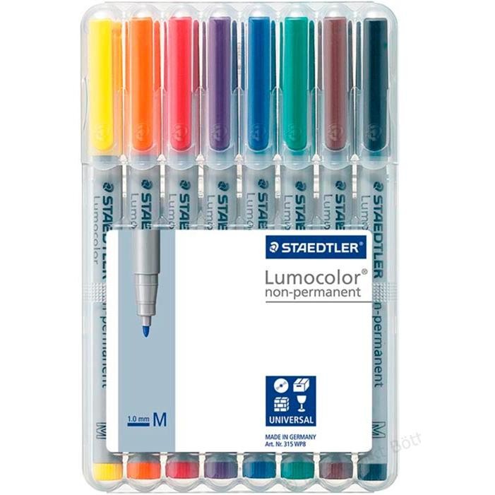 STAEDTLER Folienstift Lumocolor M nonperm 8St