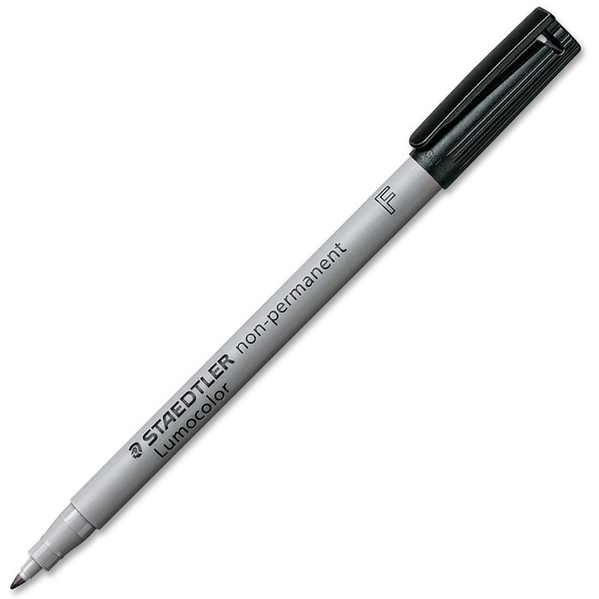 STAEDTLER Folienstift Lumocolor non-perm F schwarz 10 Stück