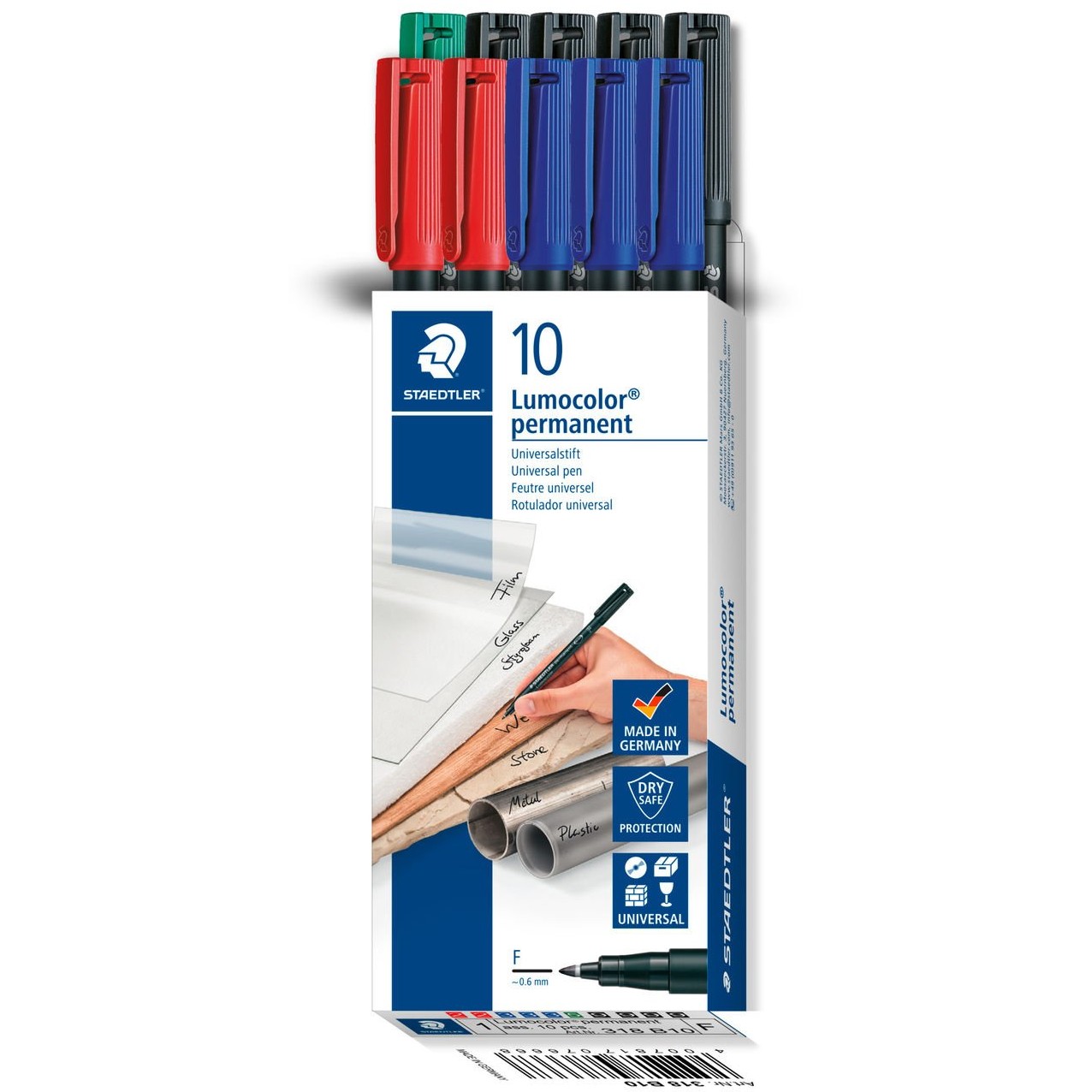 STAEDTLER Universalstift Lumocolor F perm 10St.Faltschachtel