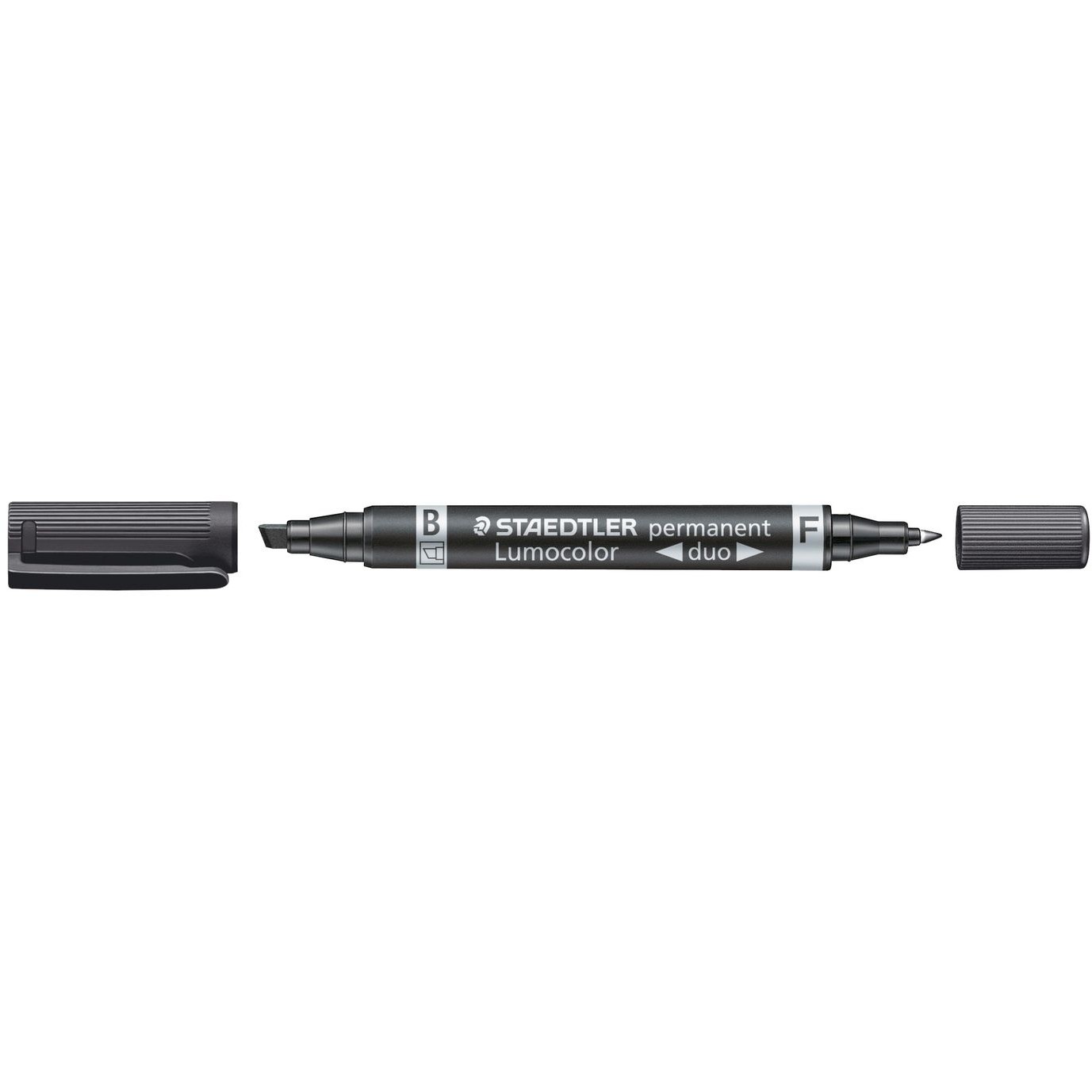 STAEDTLER Zweispitzmarker Lumocolor perm schwarz 10 Stück