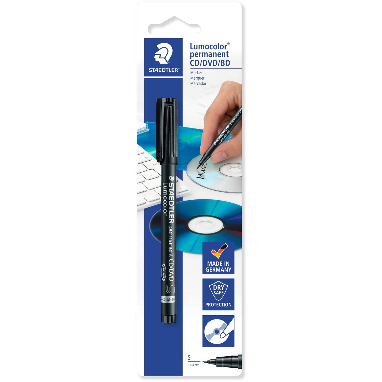 STAEDTLER Marker Lumocolor CD/DVD schwarz Blister 10 Stück