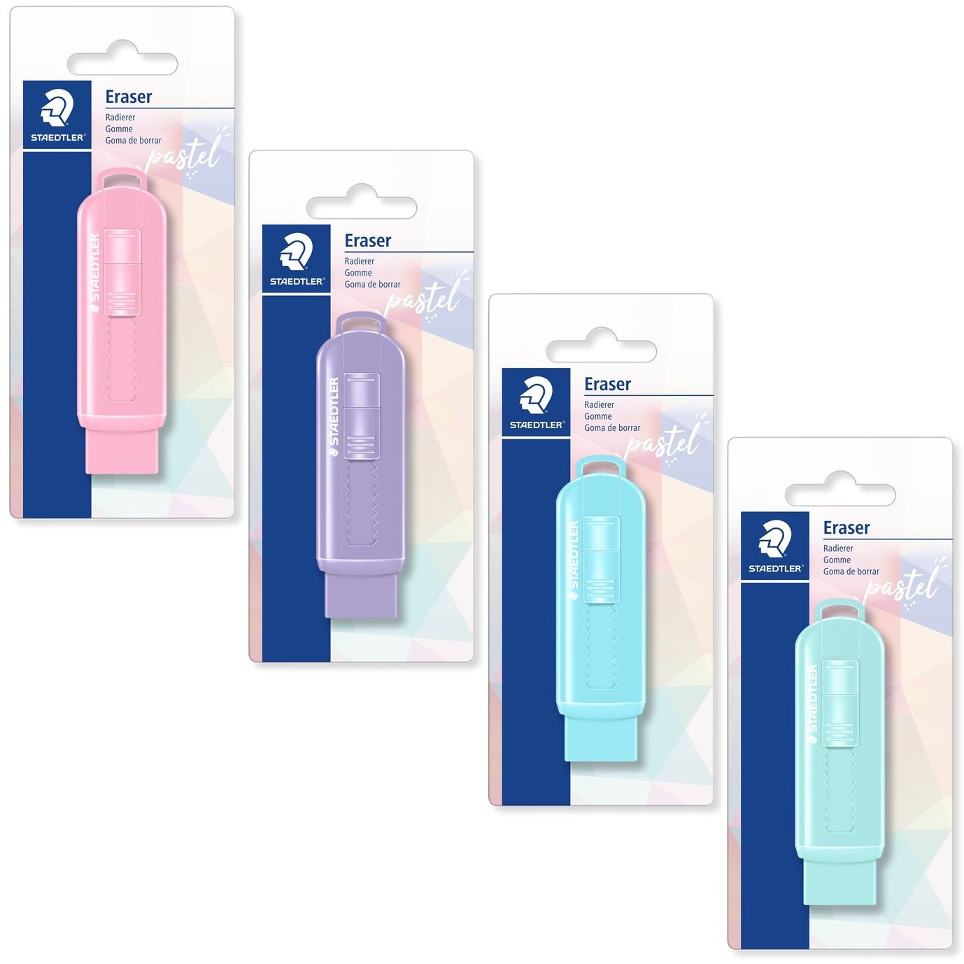 STAEDTLER Radierer mit Schiebehülle Pastell