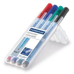 STAEDTLER Folienstift Lumocolor correct F 4ST