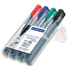 STAEDTLER Marker Lumocolor perm 4St Box