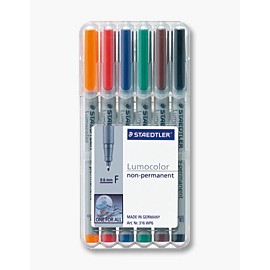 STAEDTLER Folienstift Lumocolor F nonperm 6St
