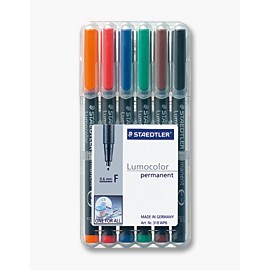 STAEDTLER Folienstift Lumocolor F perm 6St