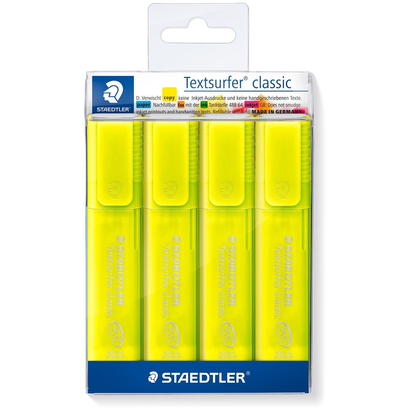 STAEDTLER Textmarker Textsurfer clas 4St gelb
