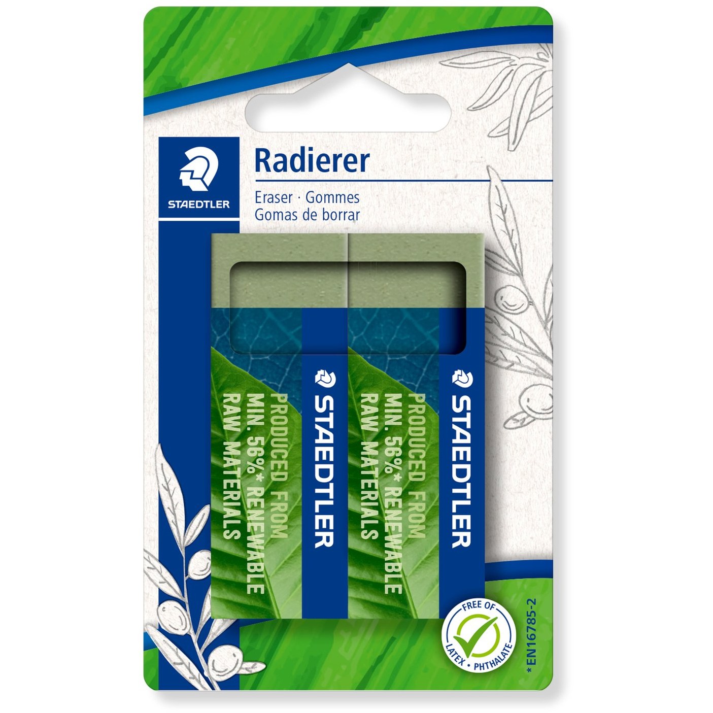 STAEDTLER Radierer 526 80 renew mat 56% BK2
