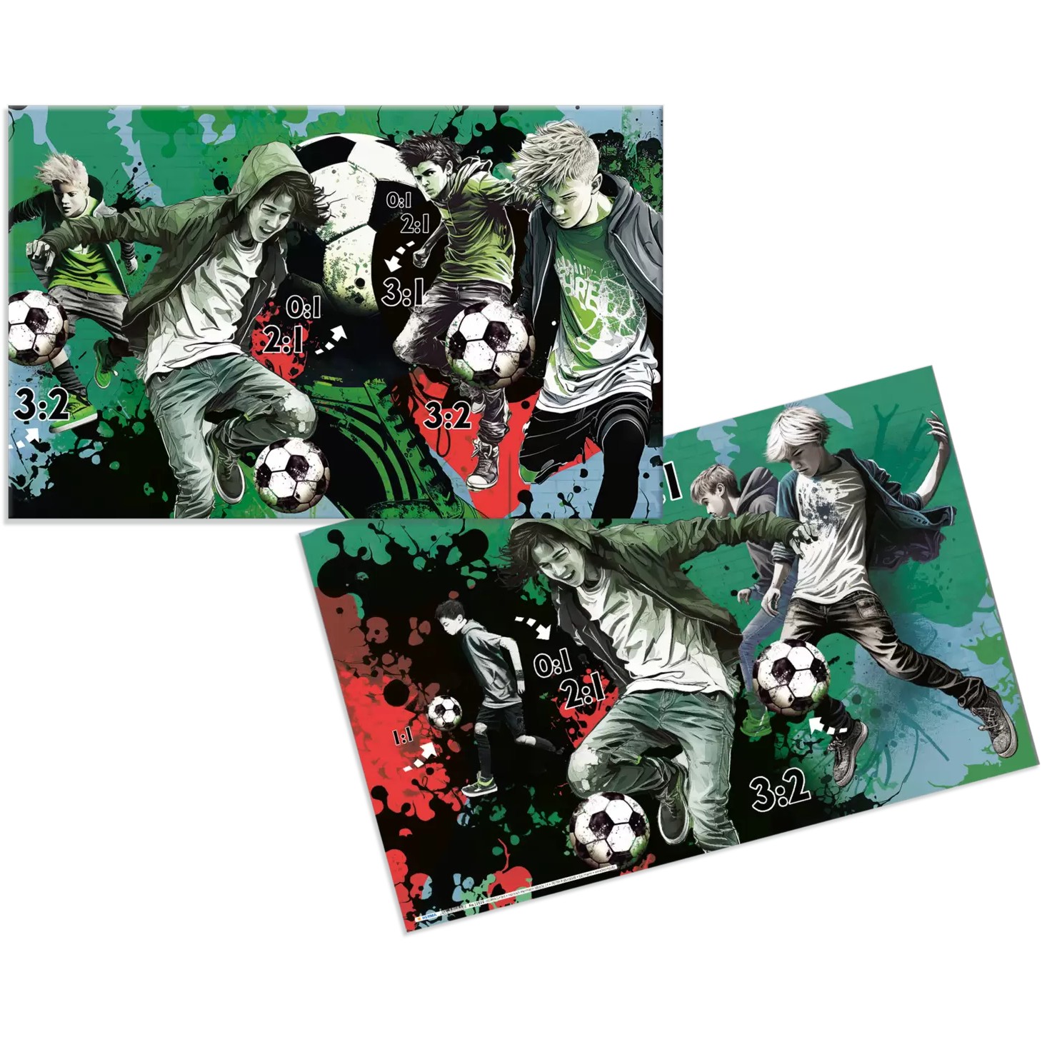 HERMA Schreibunterlage Karton Street Soccer 55x35 3Stk