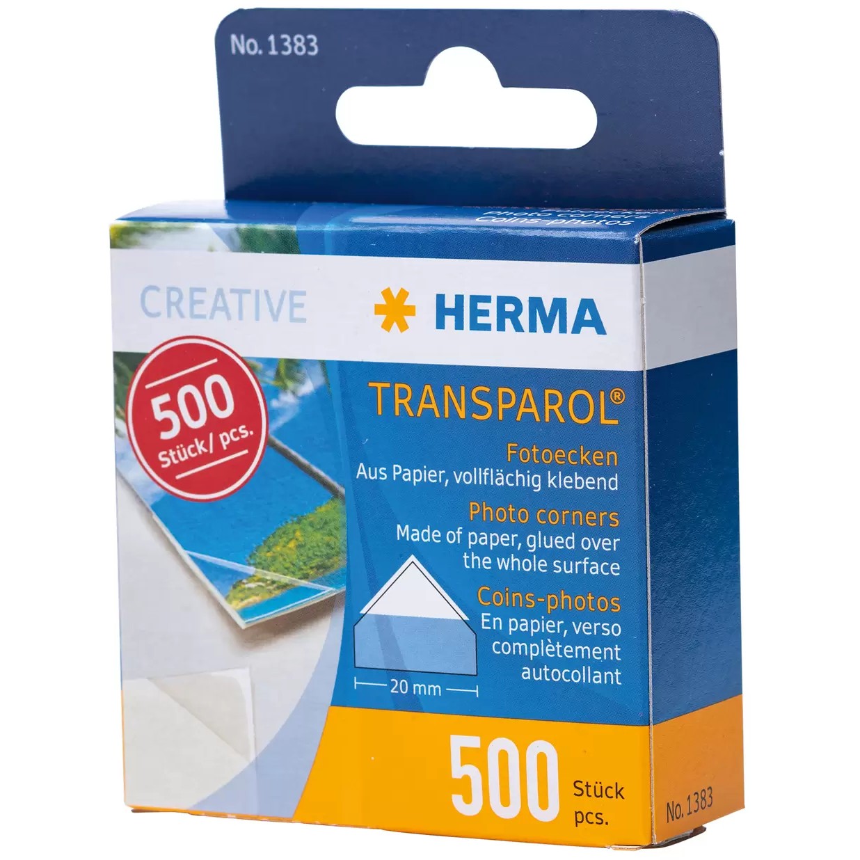 HERMA Transparol Fotoecken 500 St.