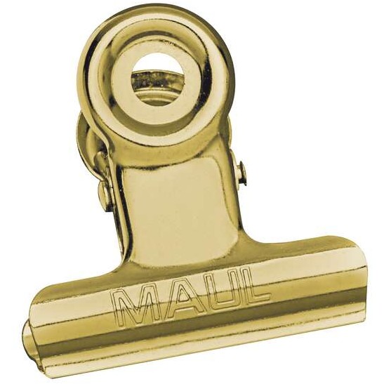 MAUL Papier-Klemmer MAULstandard. Breite 30 mm. 10 St. gold