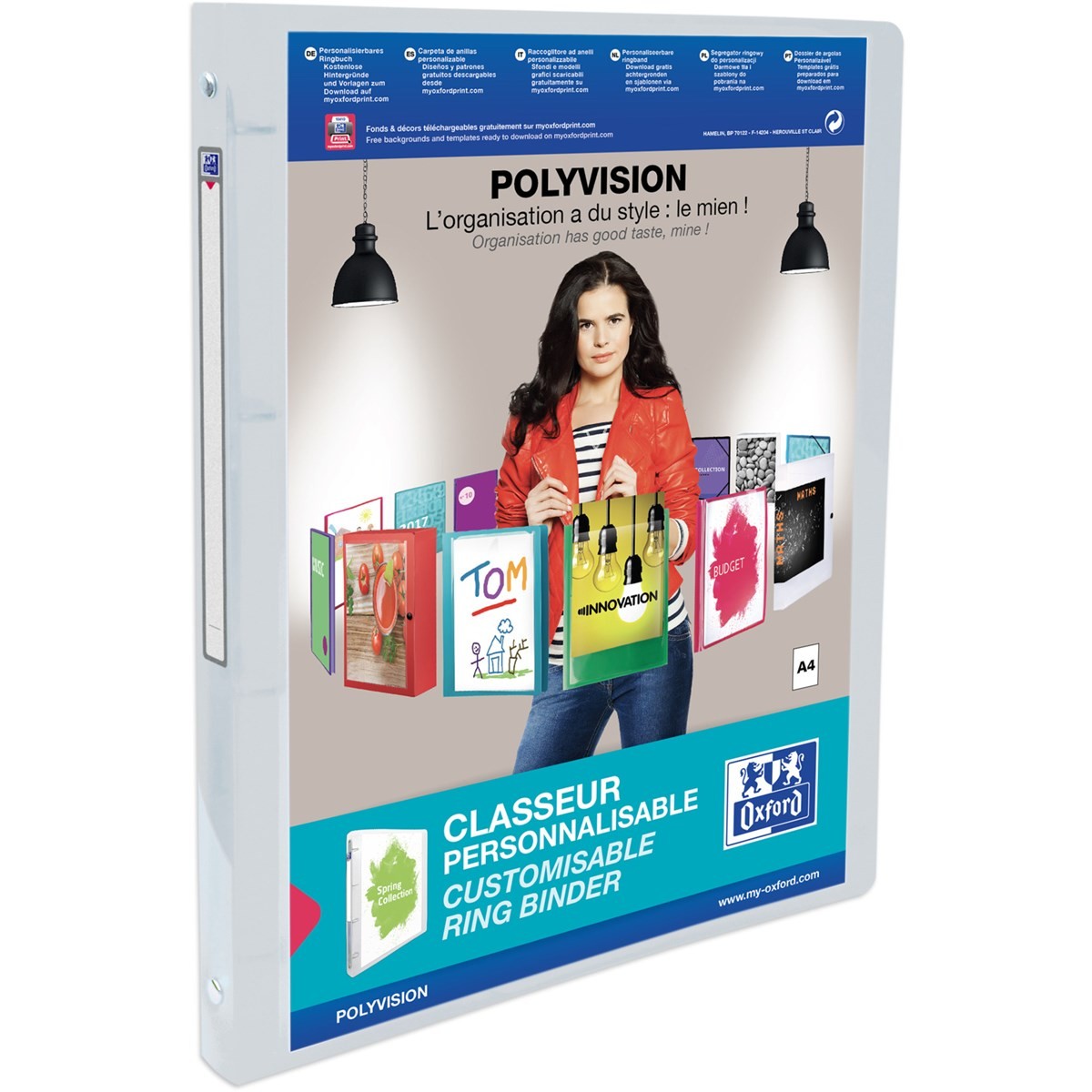 Oxford Ringbuch polyvision A4 4 Ringe Durchmesser 16 mm