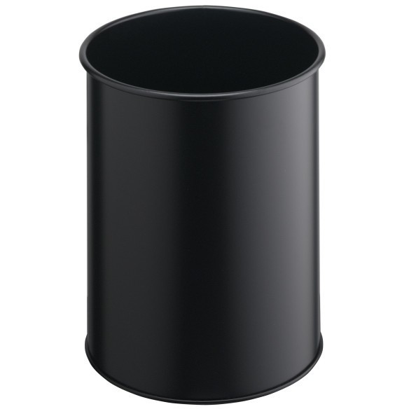 DURABLE Papierkorb Metall rund 15 Liter schwarz