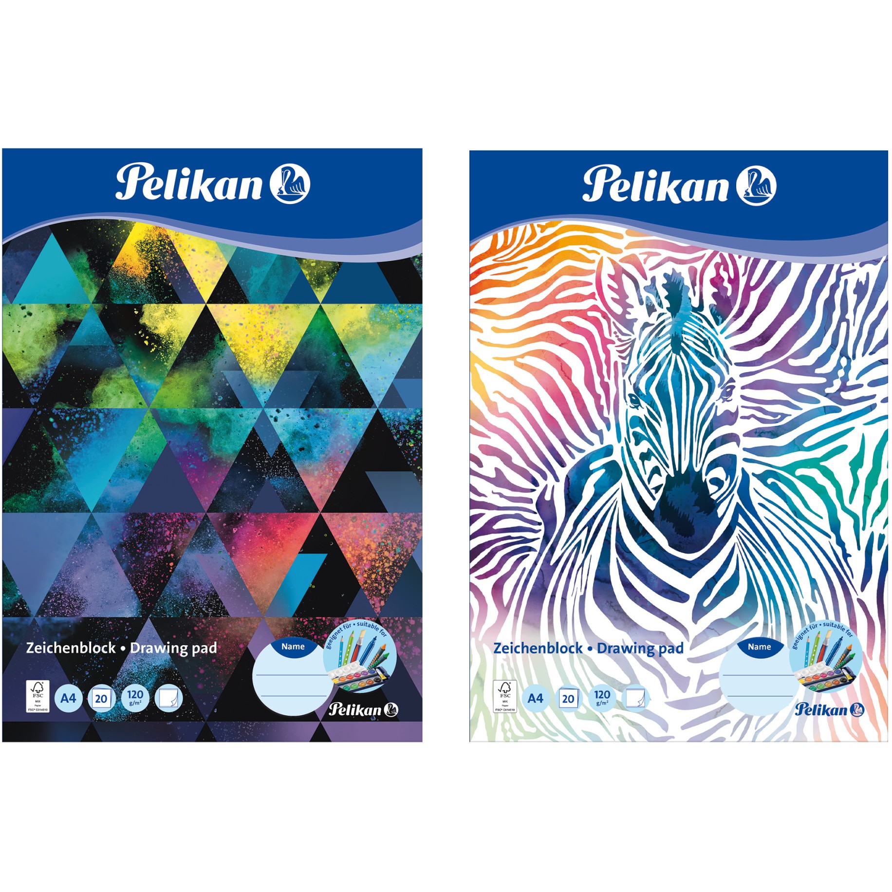 Pelikan Zeichenblock DIN A4. 120g/m2. 20 Blatt