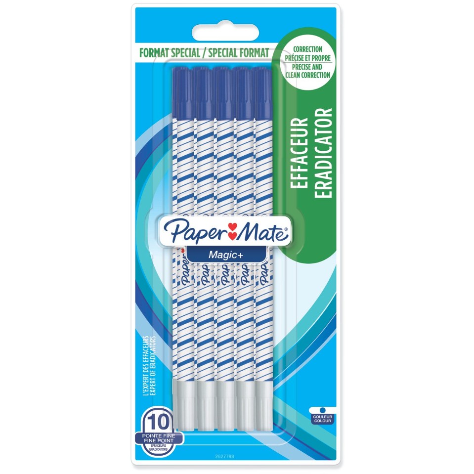 PAPER MATE Tintenlöscher Magic+ Rundspitze 10er Blister