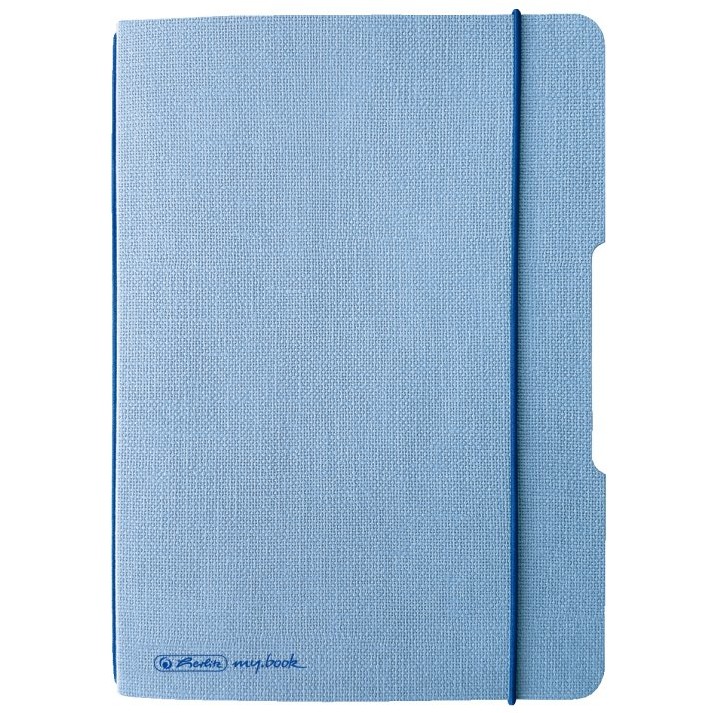 Herlitz Notizheft flex A6 40 Bl. Leinenoptik FSC Mix hellbl.