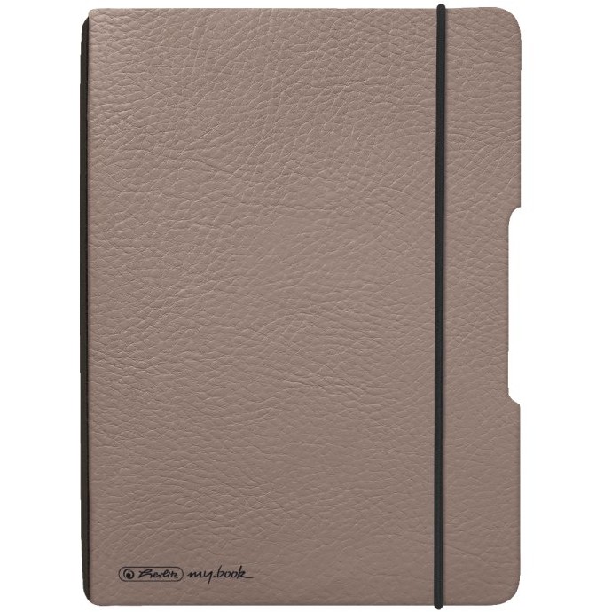 Herlitz Notizheft flex A6 40 Bl. Lederoptik FSC Mix taupe
