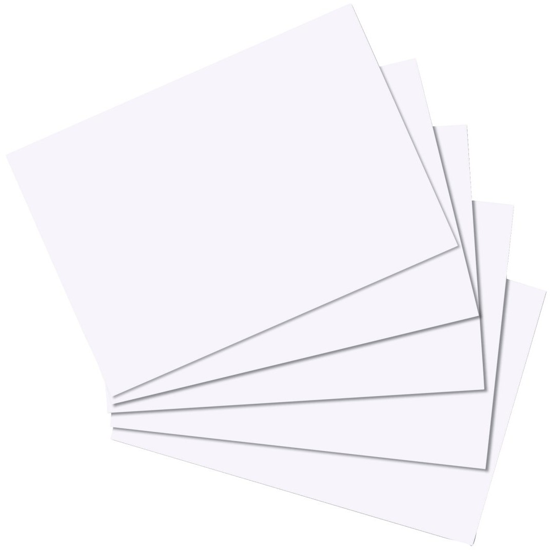 Herlitz Karteikarte A6 blanko weiß 100er Packu