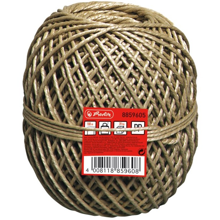 Herlitz Bindfaden 100m 45/20kg braun 1 Knäuel