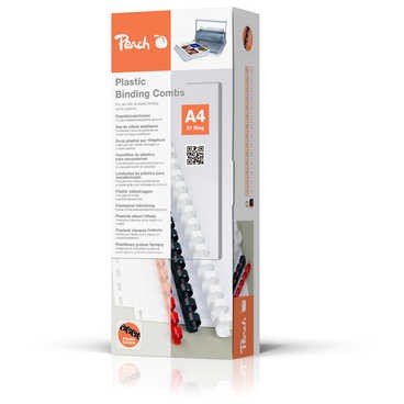 Peach Binderücken schwarz 10mm 100er-Pack