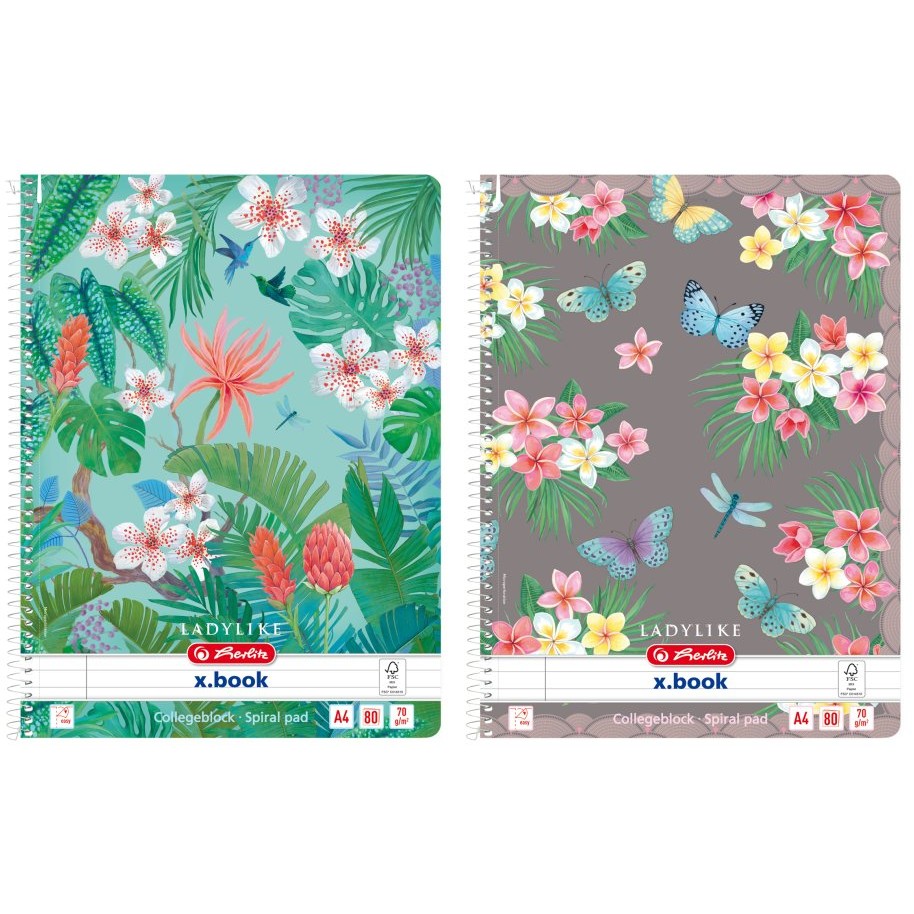 Herlitz Spiralblock A4 80 Bl. l/R Ladylike