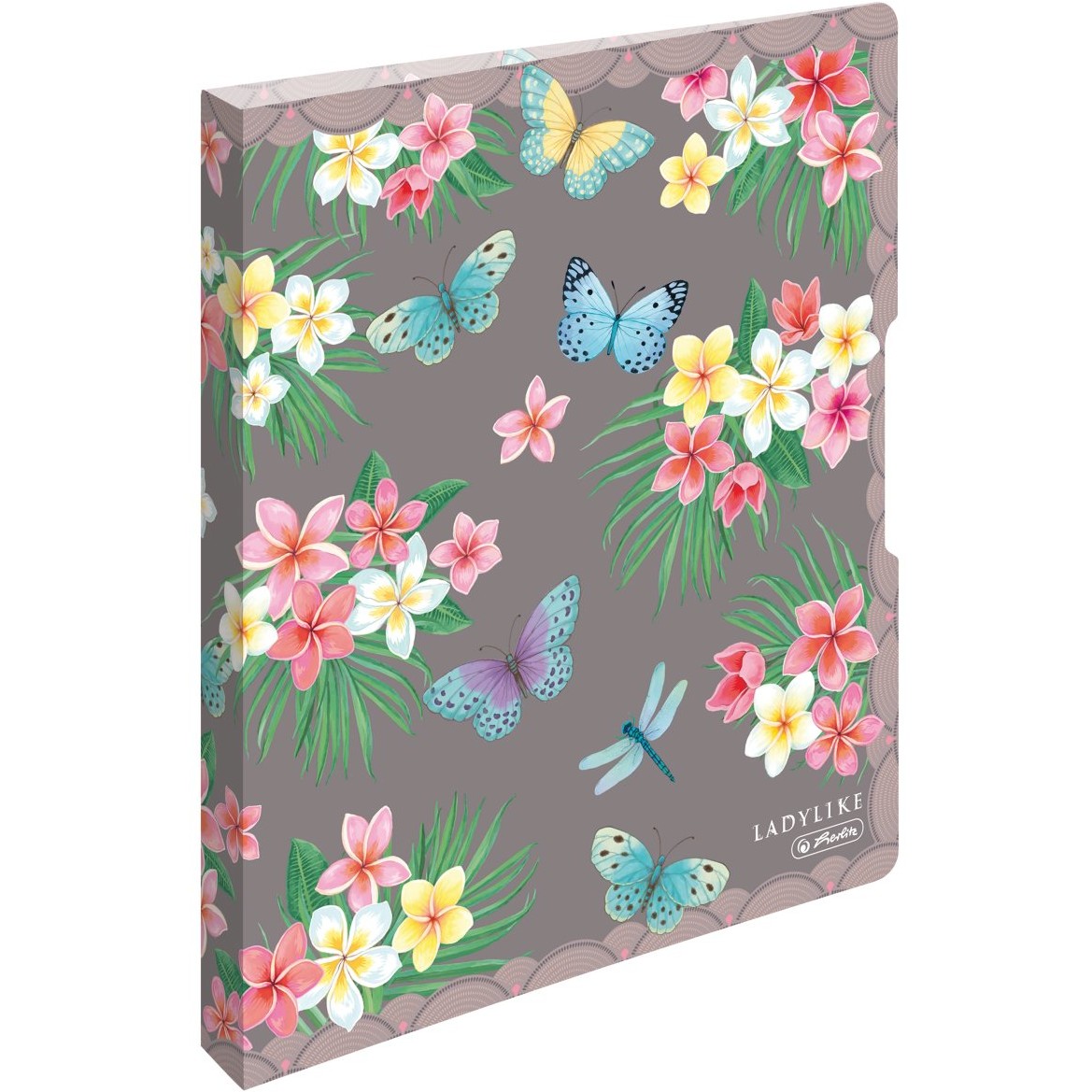 Herlitz Ringbuch PP A4 2R 16mm Ladyl.Butrfl.