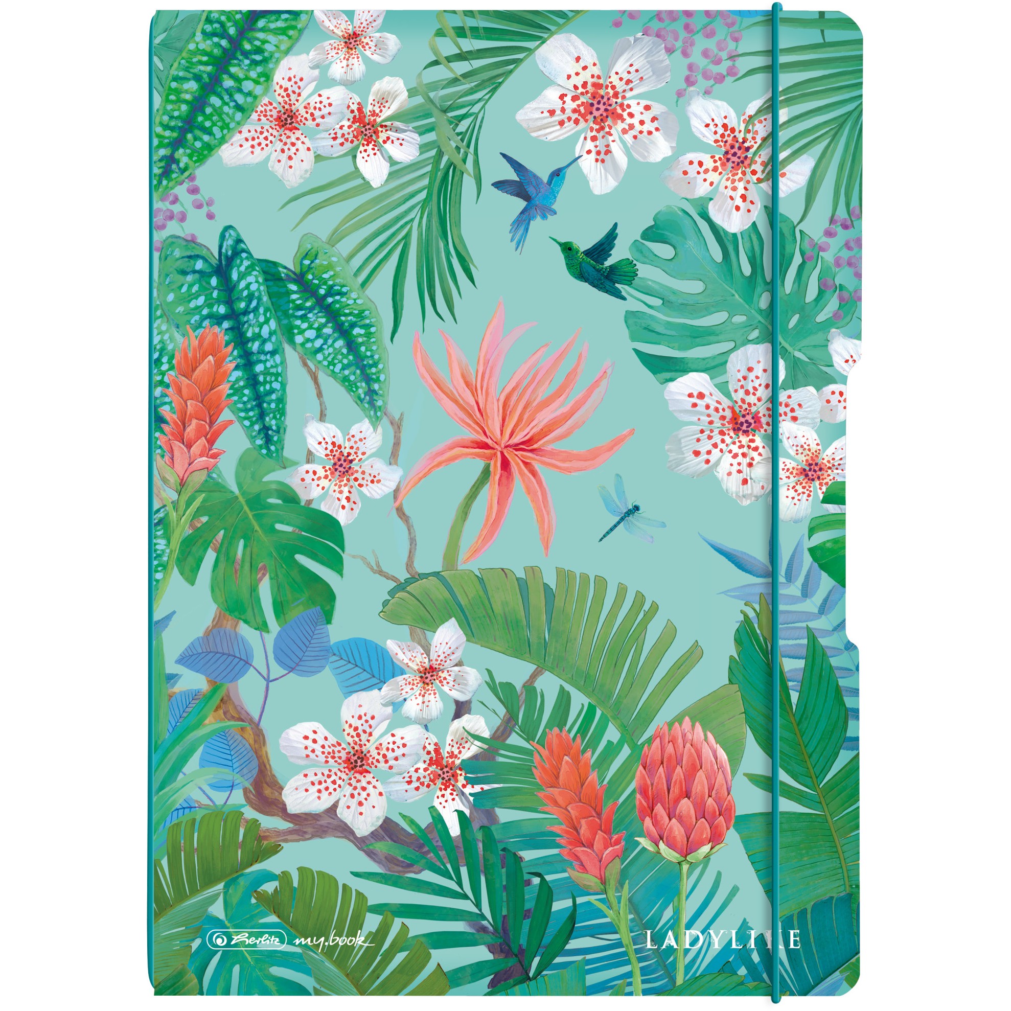 Herlitz Notizh.flex PP A4 40kar+40lin Lad. Jungle my.book
