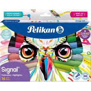 Pelikan Textmarker Signal farbig sortiert 16 St.