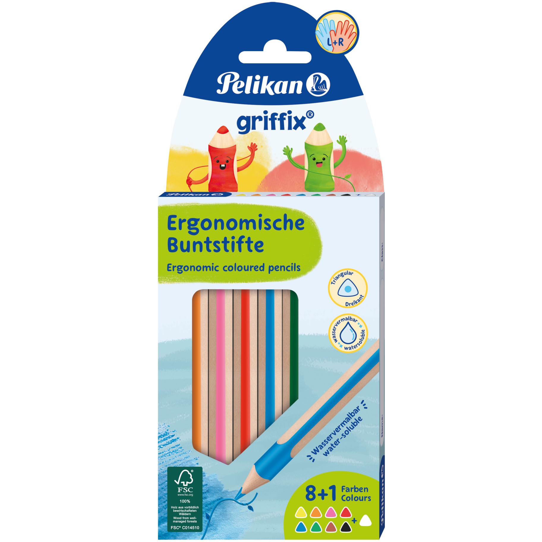 Pelikan Buntstifte griffix BSDg/wv/9 8+1 Stück Faltschachtel
