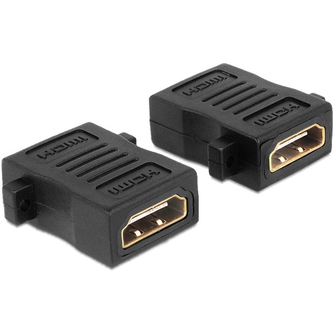 DELOCK Adapter HDMI-A Buchse > A Buchse mit Schraubanschluss
