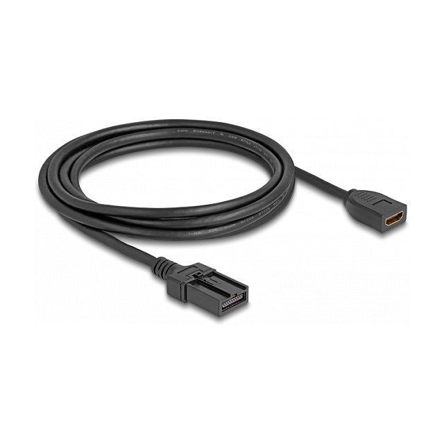 DELOCK HDMI Automotive Kabel HDMI-A Buchse auf HDMI-E Stecker 3m 4K 60 Hz