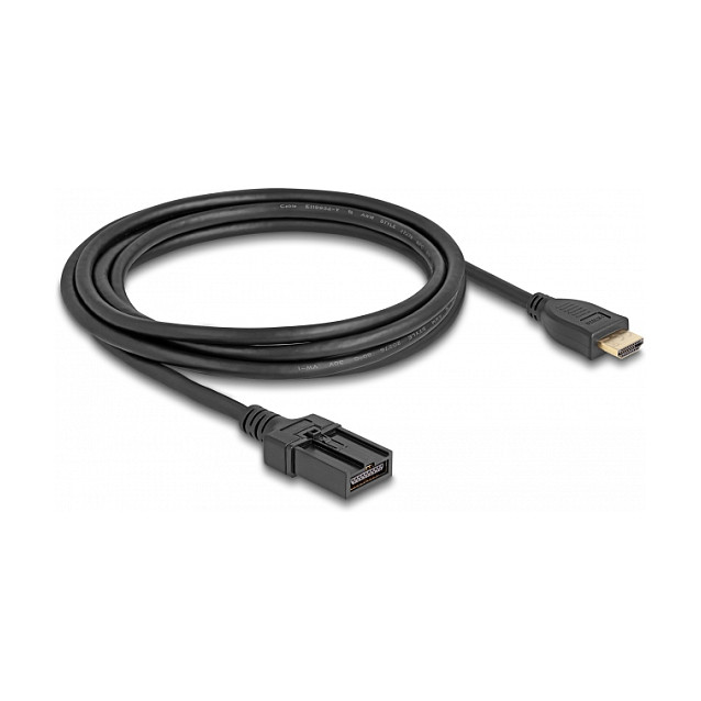 DELOCK HDMI Automotive Kabel HDMI-A Stecker auf HDMI-E Stecker 3m 4K 60 Hz