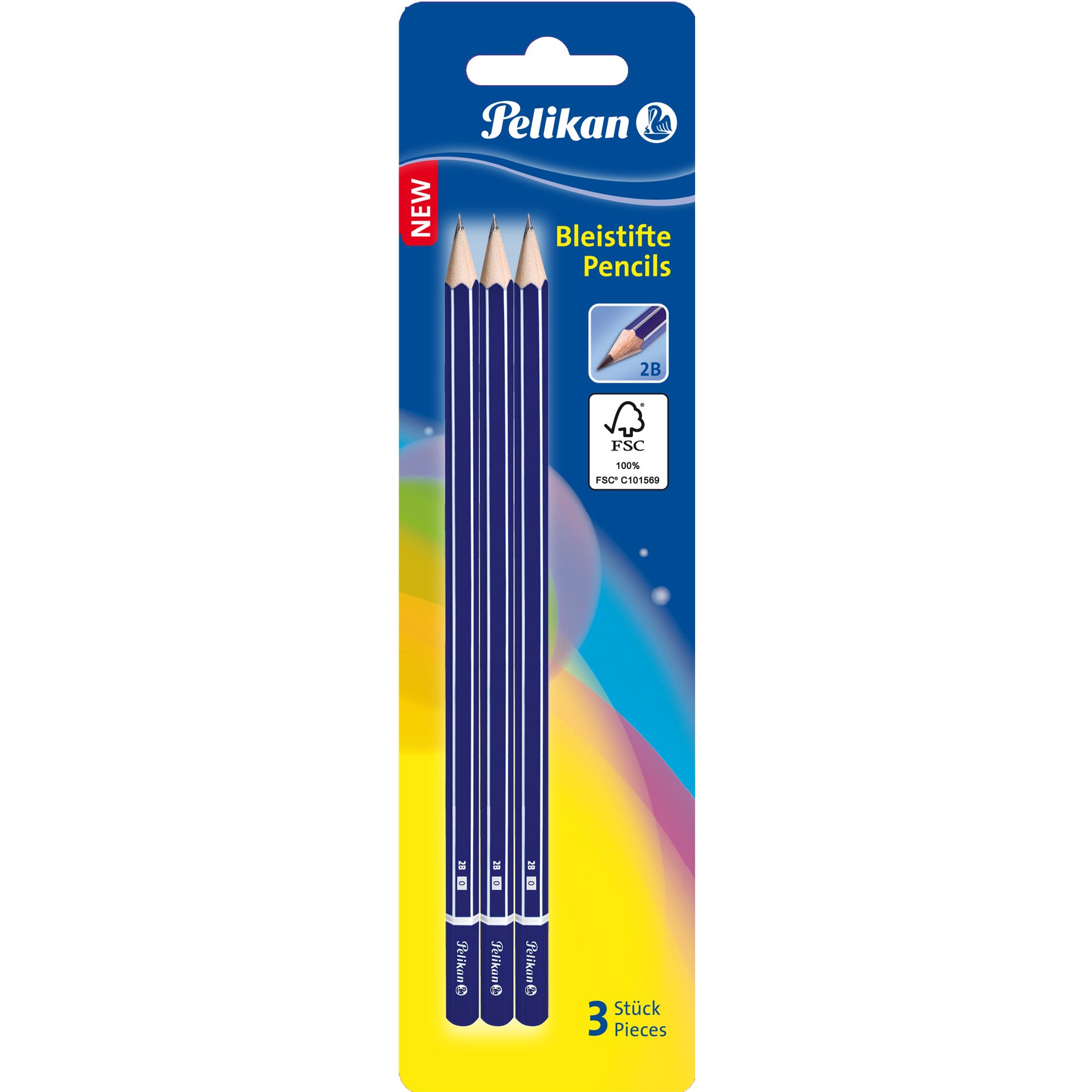 Pelikan Bleistifte GP2B/3/B Härtegrad 2B 3er Blister