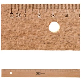 M+R Lineal Holz 50cm Buche Metalleinlage 1 Stück