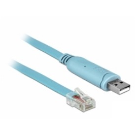 DELOCK Adapter USB2.0/A St > Seriell RS232 RJ45 St 3.0m blau