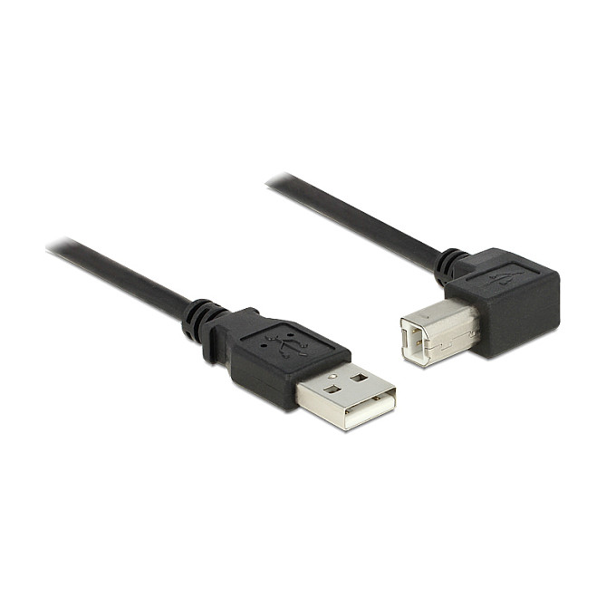 DELOCK Kabel USB 2.0 Typ-A Stecker > USB 2.0 Typ-B Stecker gewinkelt 5m schwarz