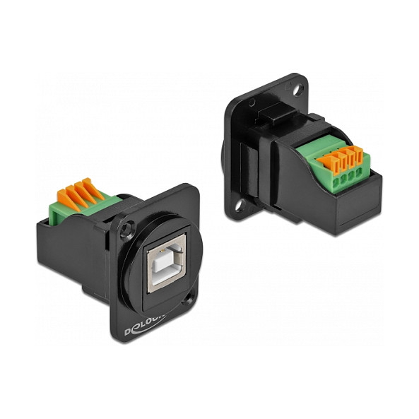 DELOCK D-Typ Modul USB 2.0 Typ-B Buchse zu Terminalblock