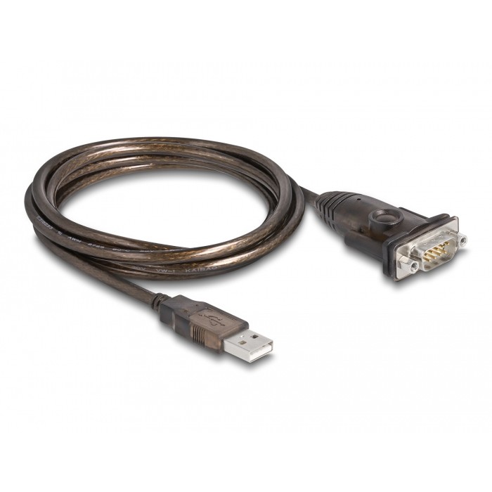 Delock Adapter USB2.0 Typ-A zu 1 x Seriell RS-232 D-sub9 pin