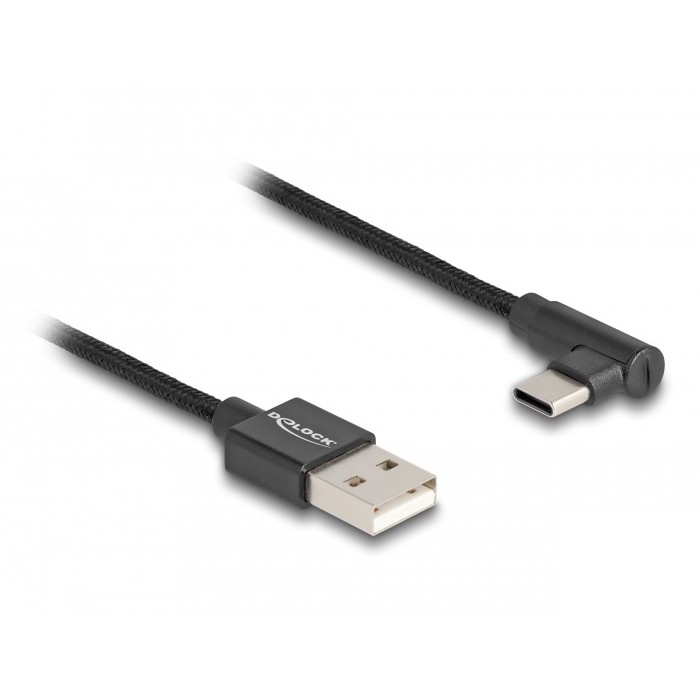 DELOCK USB 2.0 Kabel Typ-A St zu USB Type-C Stecker 0.5m