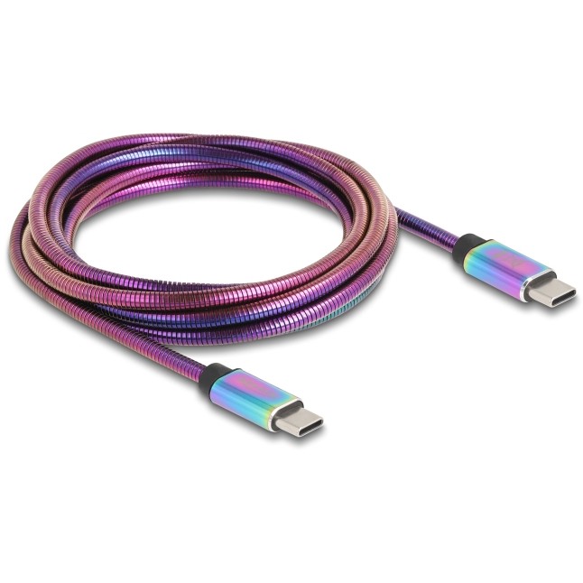 DELOCK USB-C 2.0 Kabel Stecker zu Stecker PD 3.0 60W 2m