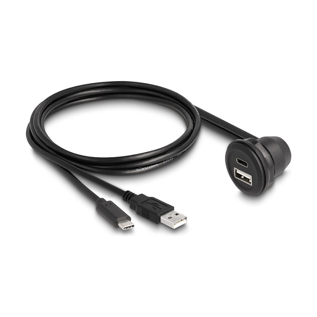DELOCK USB 2.0 Kabel USB Typ-A Stecker und USB Type-C 1m sw