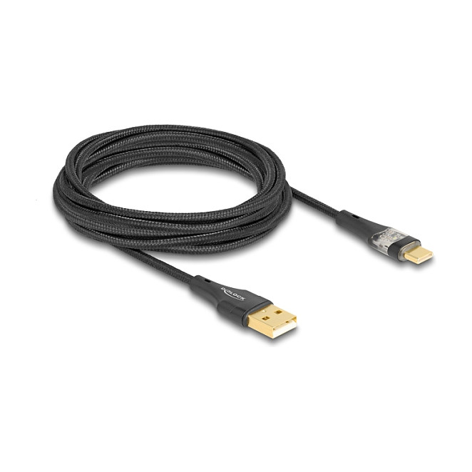 DELOCK USB 2.0 Kabel Typ-A St. zu USB Type-C St. 60 W 3 m